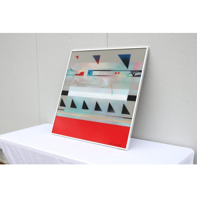 1980s 1988 Richard Hammond Flight-3 Abstract Expressionism Artwork Enamel and Resin For Sale - Image 5 of 18