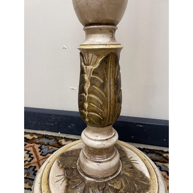 Large Painted and Parcel Gilt Columns, Set of 2 For Sale - Image 4 of 5