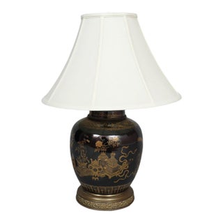 Chinoiserie Ginger Jar Table Lamp For Sale