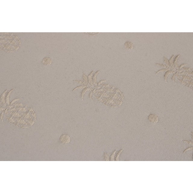 White French Style Square Paint Decorated Ottoman or Stool For Sale - Image 8 of 13