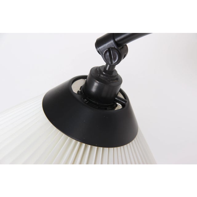 Model 386 Floor Lamp in Black Steel with Hand-Folded Lampshade from Le Klint, 1970s For Sale - Image 3 of 8