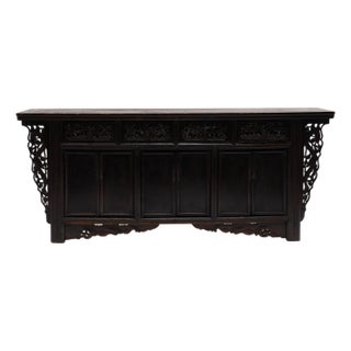 Antique Chinese Mythical Qilin & Buffalo Coffer, 19th Century For Sale