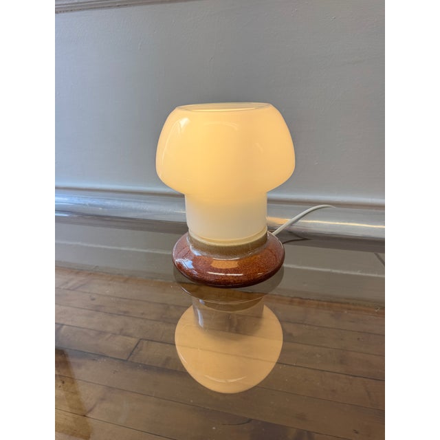 Pair of mid-century table lamps attributed to Czech designer Ivan Jakes for Osvetlovaci Sklo, circa 1960s. Featuring...