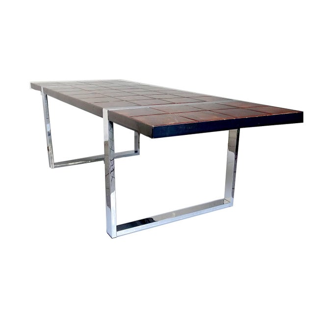 Large Vintage Space Age Ceramic Tiles Table from Belarti For Sale - Image 13 of 13