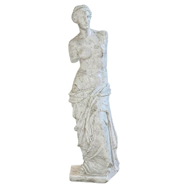 Stone 20th Century Greek Statue of Venus de Milo in Carrara Marble For Sale - Image 7 of 7