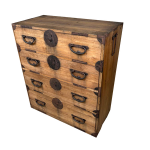 Japanese Taisho Period Kimono Tansu Chest of Drawers, 1920s