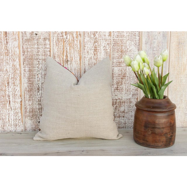 Textile Myra Antique Indian Folk Pillow For Sale - Image 7 of 9
