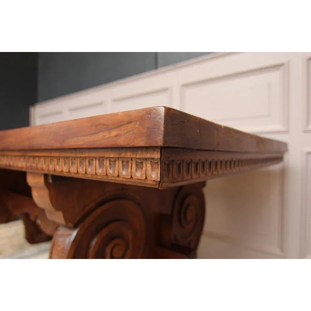 Italian Neo-Renaissance Desk in Walnut, 19th Century For Sale - Image 5 of 18