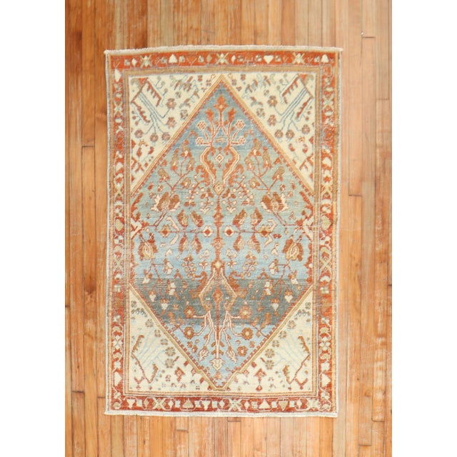 Textile Antique Malayer, 3'4'' X 4'10'' For Sale - Image 7 of 7