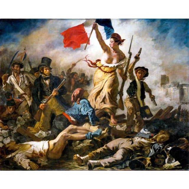 1980s French Symbolic Expressionism Oil Painting Depicting French Revolution For Sale - Image 12 of 13