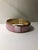 Vintage Pink Mother of Pearl and Gold Bangle For Sale - Image 6 of 8