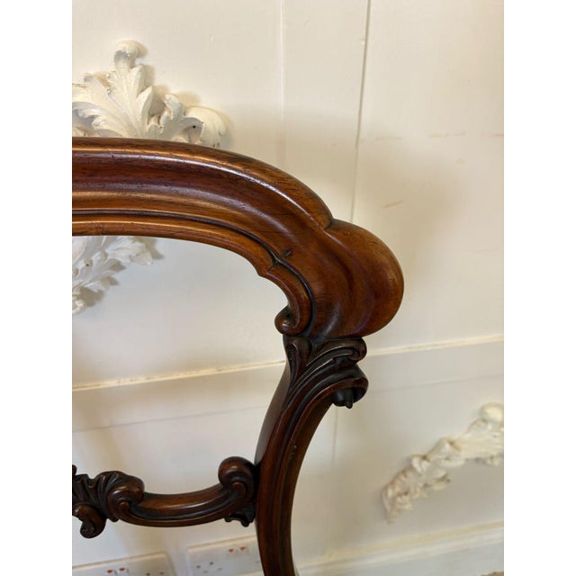 Set of Victorian Carved Rosewood Side Chairs, 1850s For Sale - Image 12 of 14