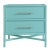 Verona Two-Drawer Nightstand in Turquoise For Sale In West Palm - Image 6 of 6