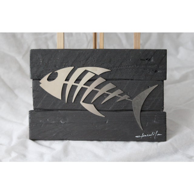 Silver Metal Fish Skeleton Wall Decor by Giorgi, 2000s For Sale - Image 11 of 18