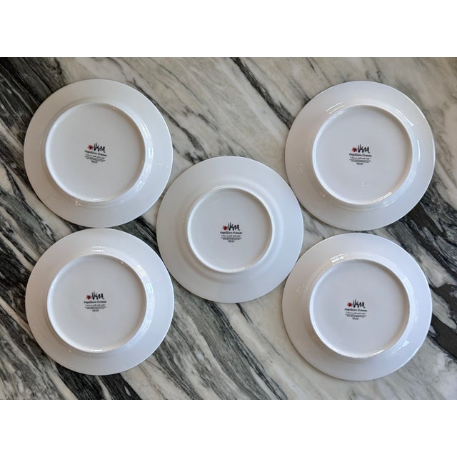 Kelly Green Vera Neumann Papillon Dreams Stripe Up the Bands Plates - 13 Pieces For Sale - Image 8 of 14