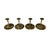 Vintage Brass Chinese Shou Longevity Curtain Tieback Posts Two Pairs - Set of Four For Sale - Image 4 of 6