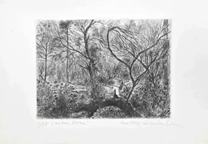Paulette Humbert, L'Arbre Blessé, Etching, 1950s