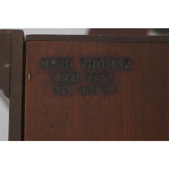 Seth Thomas Inlaid Mahogany 170th Anniversary Grandfather Clock For Sale - Image 18 of 18