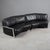 Artanova — Medea Modular Corner Sofa (2 Modules) — Black Leather — 1990s — Swiss Modern Lounge Statement