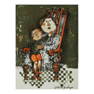 1970s Graciela Boulanger Original Lithograph Untitled 3 For Sale