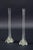 Art Nouveau French Gladioli Fluted Glass Vases, 1890s, Set of 2 For Sale - Image 6 of 6
