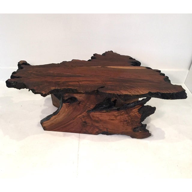 Vintage Organic Modern Walnut Slab Live Edge Coffee Table Chairish