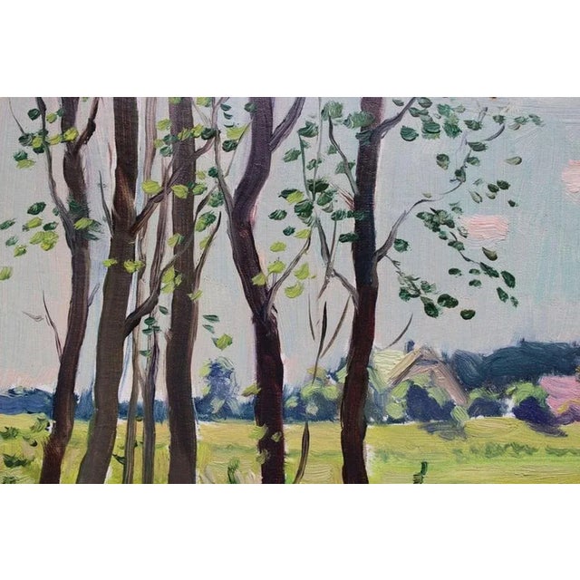 Modern Saldavs Olgerts, Path on the Edge of the Forest, Oil on Board, 1920s For Sale - Image 3 of 4