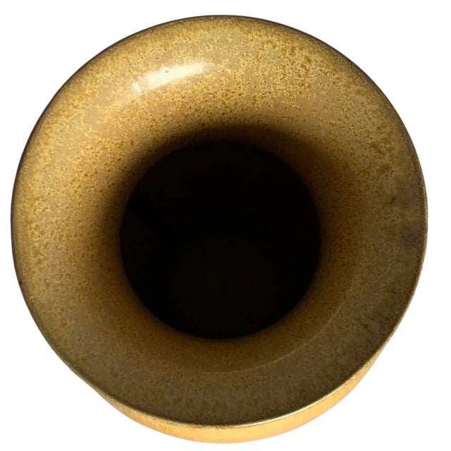 Vintage Drip Glaze Pottery Red Tan Vase For Sale - Image 17 of 18