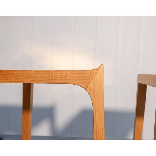 Attributed to Bernhardt Design "Vanish" Solid Maple Bar Stools, Set of 3 For Sale - Image 13 of 16