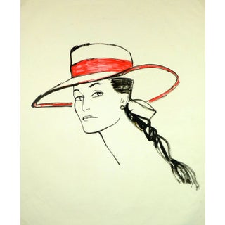 Chedelly, Woman in Red Hat For Sale