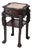 Antique Chinese Floral & Figural Carved Rosewood Rouge Marble Top Stand C1920 For Sale