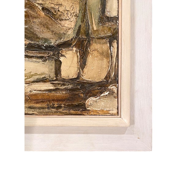 Mid 20th Century Jean Dickow Abstract Painting, Large 36", San Francisco, California, Mid-Century Modern Decor, Framed, Signed For Sale - Image 5 of 8