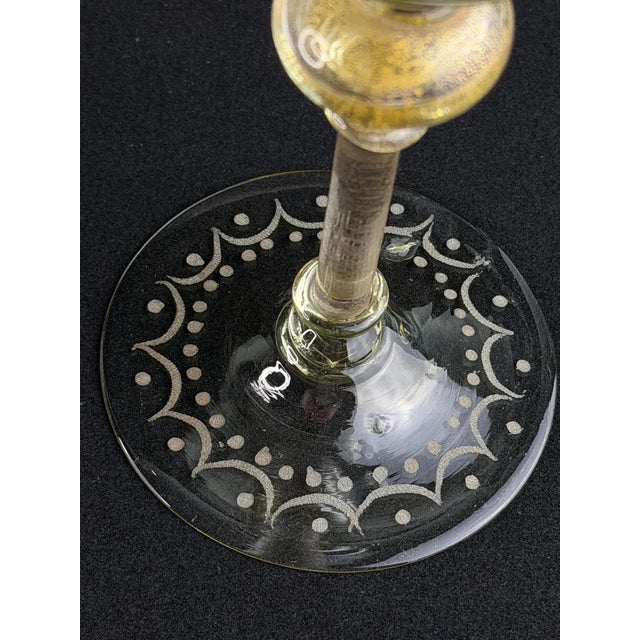 Antique Bohemian Hand-Blown Engraved Goblet with Hunter and Horse, 1830s For Sale - Image 11 of 14