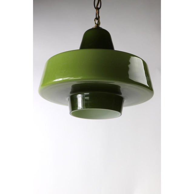 Michael Bang for Holmegaard Green Glass Hanging Globes Chairish