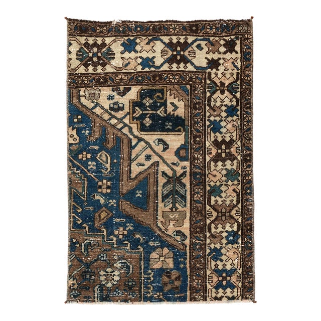 Mini Antique Decorative Rug Fragment - 2`0″ X 3`0″ For Sale