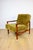 Vintage Wooden Armchair with Khaki Long Hair Upholstery by Z. Bączyk, 1970s For Sale - Image 10 of 13