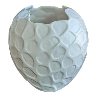 White Abstract Vase For Sale