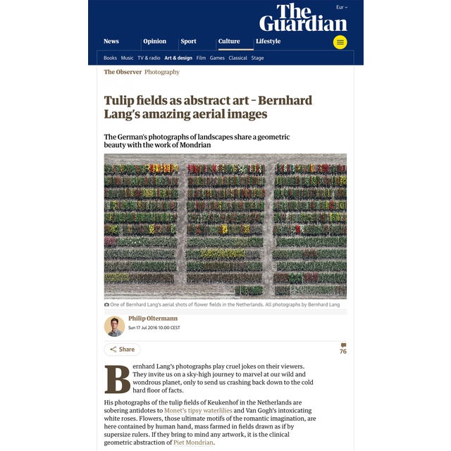 "AV_Tulip_Fileds_001" Contemporary Limited Edition Fine Art Photograph Print by Bernhard Lang For Sale - Image 9 of 9