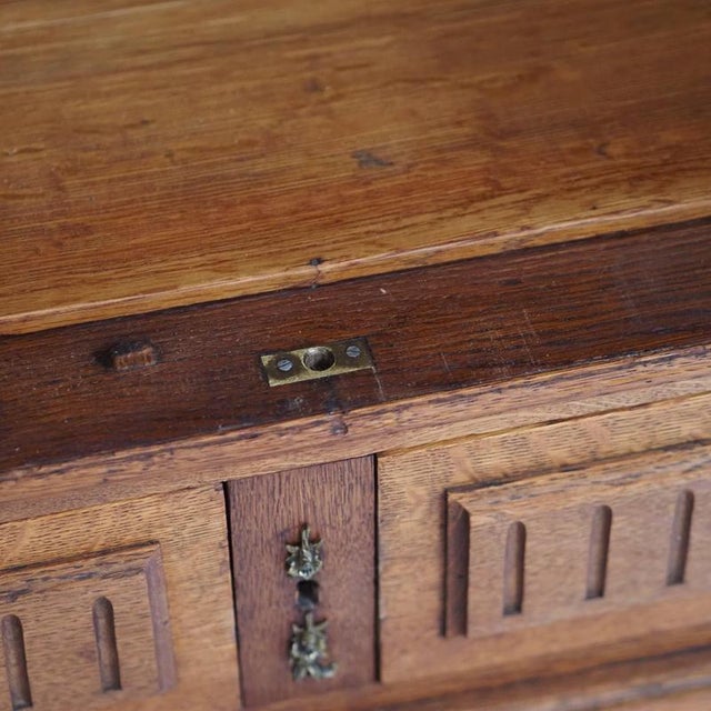 Gründerzeit Oak Wardrobe with Mirror, 1890 For Sale - Image 15 of 18