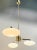 Not Yet Made - Made To Order Trio Pendant Polished Brass Glossy White Shade Flush Mount by Fabio LTD For Sale - Image 5 of 6