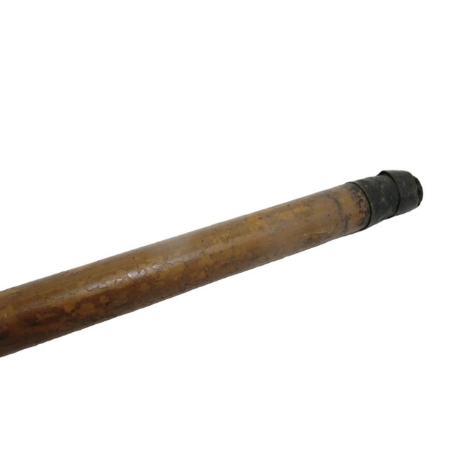 Victorian 1901 Scotland Gold Filled Engraved Repousse Bone Handle Walking Stick Cane For Sale - Image 9 of 9