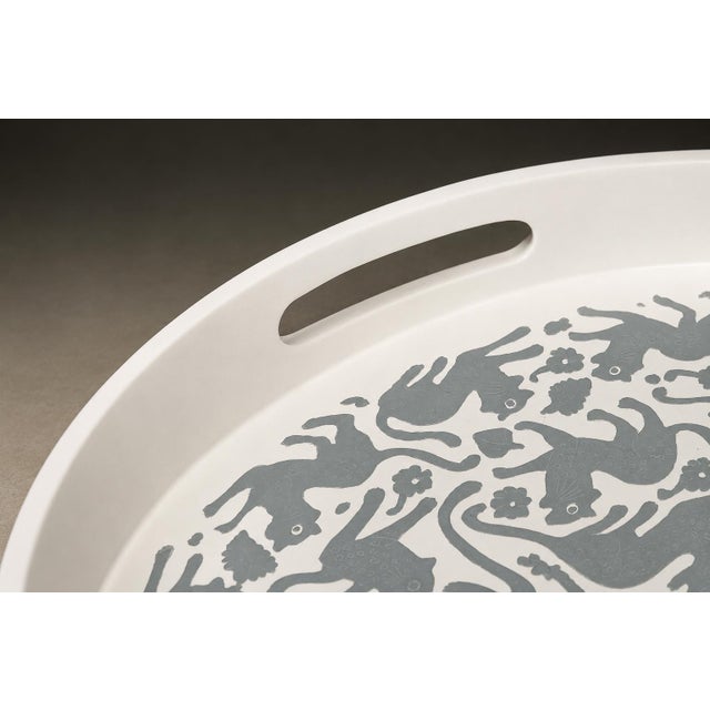 White Large "Ocelote" Tray, Wood, Ensamble Artesano, 2024 For Sale - Image 8 of 11