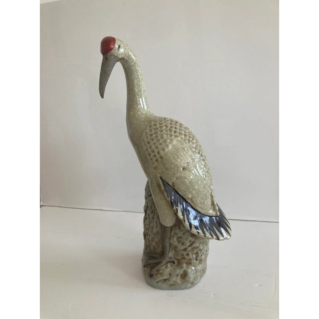 Asian Tropical Bird in Glazed Porcelain For Sale - Image 4 of 8