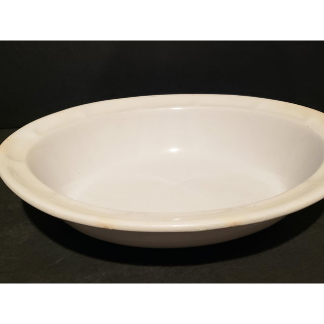 Parkhurst Hanley Antique Ironstone White Oval Serving Bowl, 1850s For Sale - Image 6 of 6