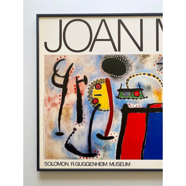 Joan Miro Vintage 1986 Modernist Lithograph Print Framed