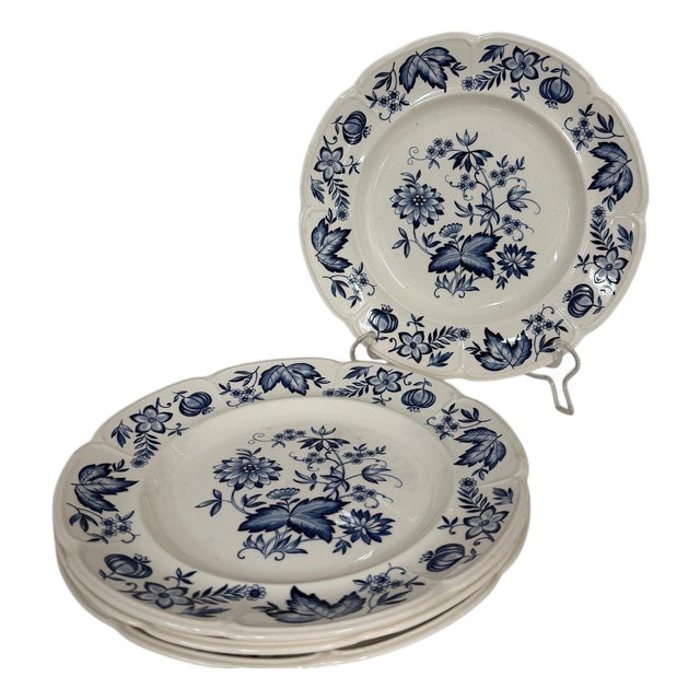 Vintage Windsor Ware “Malvern” by Johnson Bros Dinner Plates, Made in England - Set of 4 For Sale