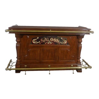 Bar With Brass Accents For Sale