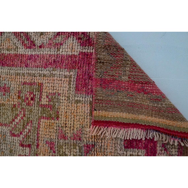 Geometric Design Anatolian Wool Rug For Sale - Image 4 of 10