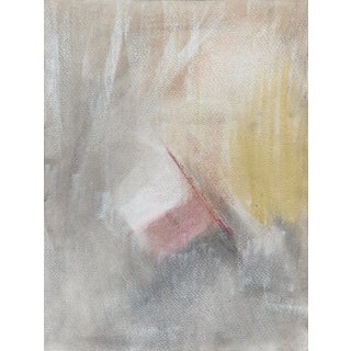 Threshold of Memory III - Original Drawing Charcoal Art by Carrie Bergey Grey Magenta White Yellow For Sale