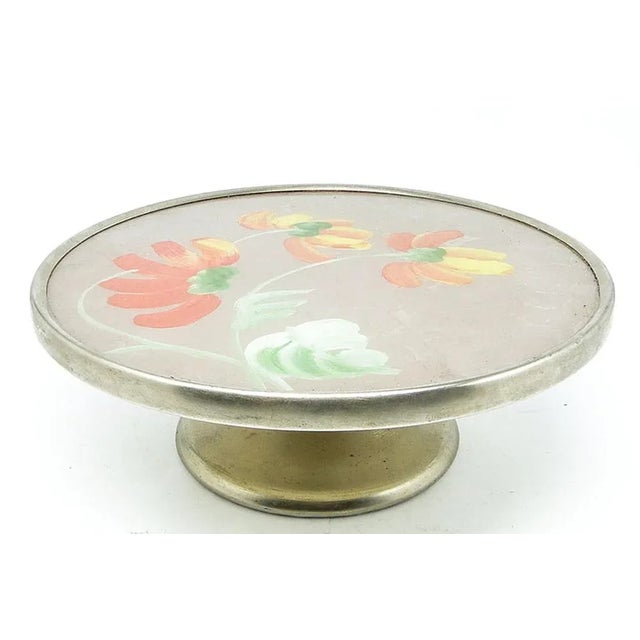 Silver Art Deco Bowl on Stand, Poland, 1950s For Sale - Image 8 of 8